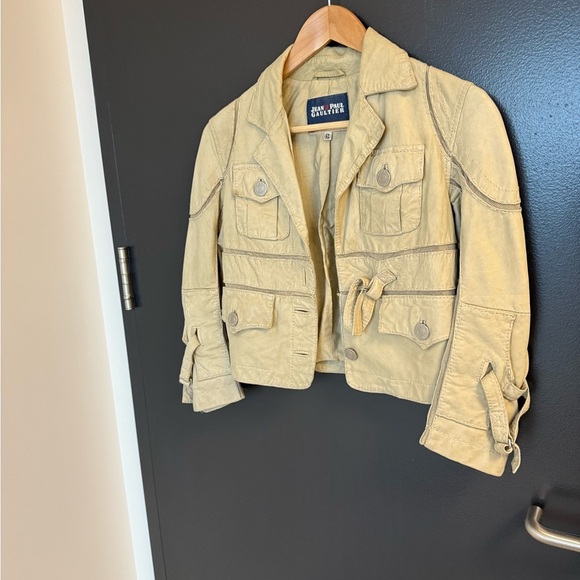 Jean Paul Gaultier size 42 (M) GUC needs a dry cleaning Beige/Tan/green? Jacket - Picture 5 of 16
